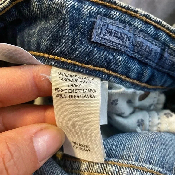 Lucky Brand -Sienna Slim Boyfriend jeans - Patch work and waist tie - 00/24 - Picture 12 of 15